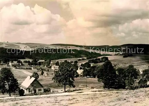 Schoenfeld Erzgebirge Panorama Kat. Schmiedeberg Osterzgebirge