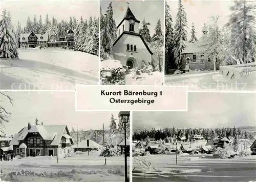 Baerenburg Sachsen Teilansichten Kirche Kat. Altenberg