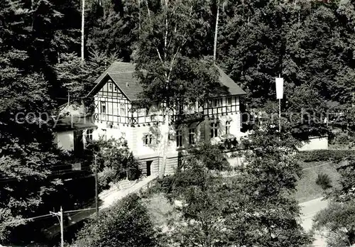 Saechsische Schweiz HOG Waldhaus im Kirnitzschtal Kat. Rathen Sachsen