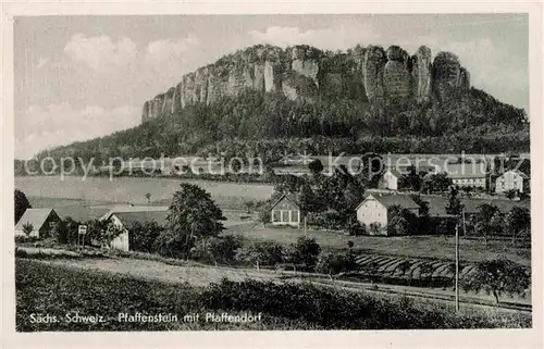 Pfaffendorf Koenigstein Pfaffenstein Kat. Koenigstein Saechsische Schweiz