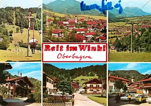 Reit Winkl Teilansichten Luftkurort Wintersportplatz Bayerische Alpen Sessellift Kat. Reit im Winkl
