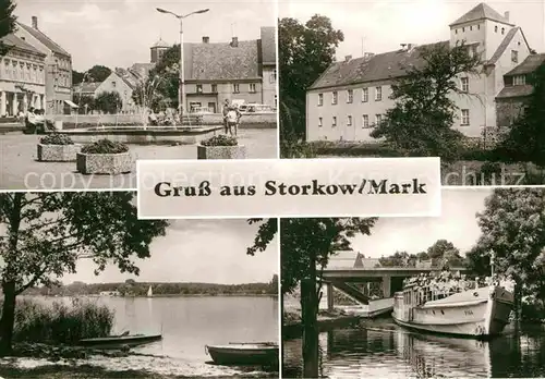 Storkow Mark Marktplatz Schloss Seeblick Ausflugsschiff Kat. Storkow Mark