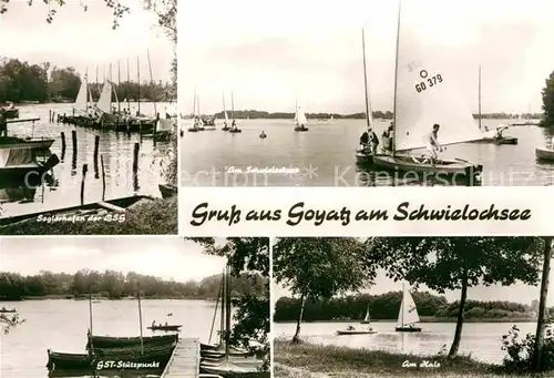 Goyatz Seglerhafen der BSG Schwielochsee GST Stuetztpunkt Am Hals Kat. Schwielochsee