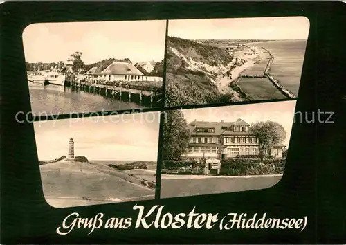 Kloster Hiddensee Schiffsanlegestelle Strand Leuchtturm Hotel Kat. Insel Hiddensee