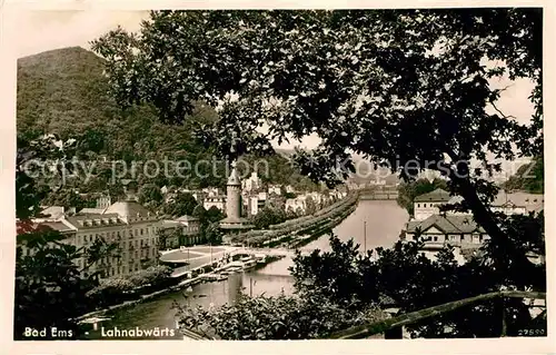 Bad Ems Panorama Blick lahnabwaerts Kat. Bad Ems