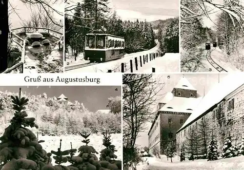 Augustusburg Am Kunnerstein Drahtseilbahn Schlossblick Schloss Kat. Augustusburg
