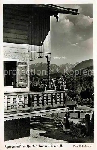 Oberaudorf Alpengasthof Feuriger Tatzelwurm Kat. Oberaudorf