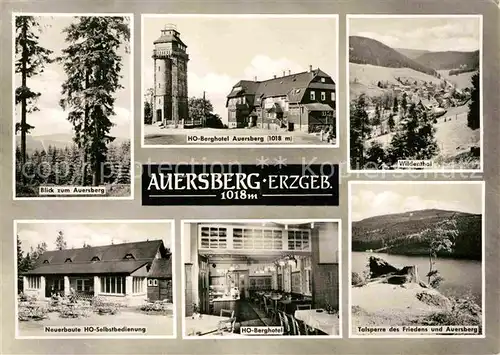 Wildenthal Eibenstock Auersberg HO Berghotel Auersberg Panorama HO Selbstbedienung HO Berghotel Talsperre des Friedens