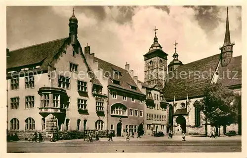 Schmalkalden Altmarkt mit Rathaus Kat. Schmalkalden