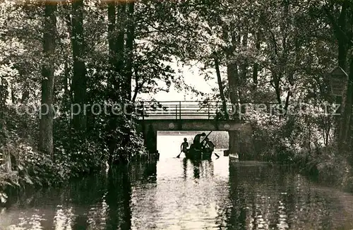 Scharmuetzelsee Partie an der Springseebruecke Handabzug Kat. Bad Saarow