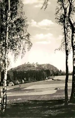 Augustusburg Blick vom Birkenwaeldchen Schloss Kat. Augustusburg