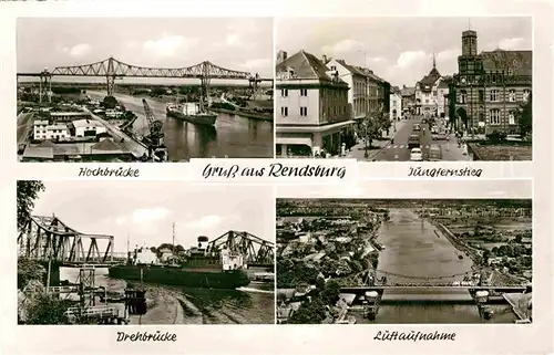 Rendsburg Hochbruecke Jungfernstieg Drehbruecke Luftaufnahme Kat. Rendsburg