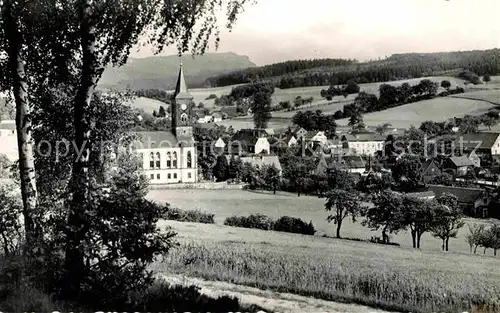 Cunnersdorf Gohrisch Ortsansicht mit Kirche Kat. Gohrisch