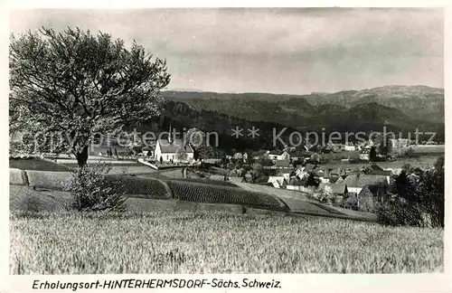 Hinterhermsdorf Panorama Erholungsort Kat. Sebnitz