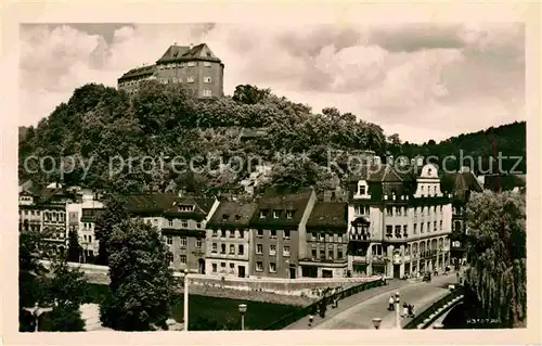 Greiz Thueringen Blick auf das Obere Schloss Kat. Greiz