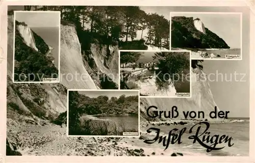 Insel Ruegen Koenigstuhl Kreidefelsen Kueste Herthasee Strand Kat. Bergen