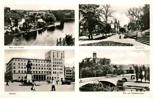 Halle Saale Blick auf Koessnitz Ratshof Hanse Ring  Kat. Halle