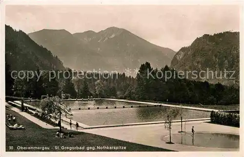 Oberammergau Sankt Gregorbad Nothkarspitze Kat. Oberammergau