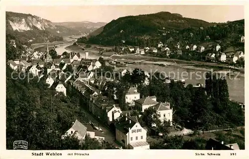 Foto Seidel M. Schmilka Nr. 391 Wehlen Poetzscha  Kat. Bad Schandau