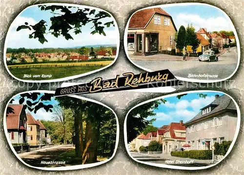 Bad Rehburg Bahnhofstrasse Hotel Steinhoff Neuestrasse Kat. Rehburg Loccum