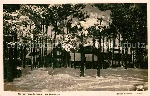 Foto Seidel M. Schmilka Nr. 1005 Naturfreundehaus Zirkelstein  Kat. Bad Schandau