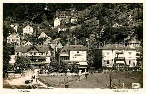 Foto Seidel M. Schmilka Nr. 291 Schmilka Restaurant Cafe Richter  Kat. Bad Schandau