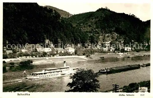 Foto Seidel M. Schmilka Nr. 232 Schmilka Seidenraddampfer  Kat. Bad Schandau