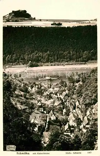 Foto Seidel M. Schmilka Nr. 167 Schmilka Kaiserkrone  Kat. Bad Schandau