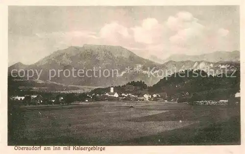 Oberaudorf am Inn mit Kaisergebirge Kat. Oberaudorf