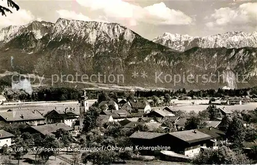 Niederaudorf mit Kaisergebirge Kat. Oberaudorf