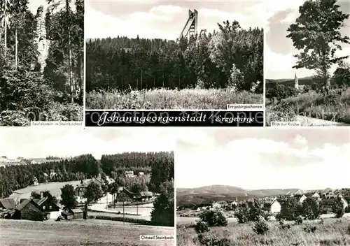 Johanngeorgenstadt Teufelstein Ortsteil Steinbach Kirche Erzgebirgsschanze Kat. Johanngeorgenstadt