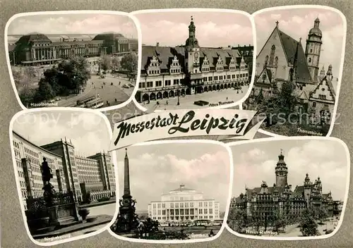 Leipzig Hauptbahnhof Neues Rathaus Thomaskirche Altes Rathaus Kat. Leipzig