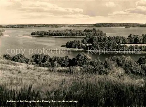 Feldberg Mecklenburg Panorama am Hauptmannsberg Kat. Feldberger Seenlandschaft