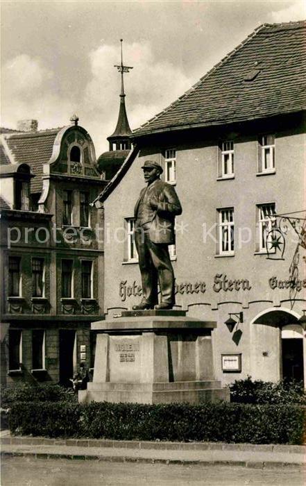 Eisleben Lenindenkmal Statue Hotel Goldener Stern ...