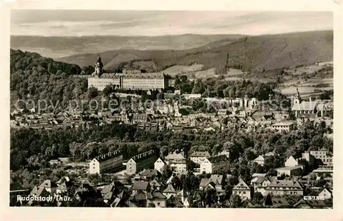 Rudolstadt Ansicht mit Schloss Heidecksburg Kat. Rudolstadt