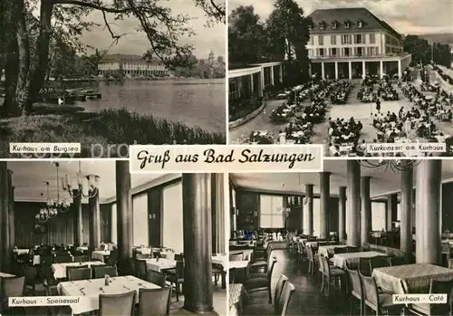 Bad Salzungen Kurhaus Burgsee Speisesaal Kurkonzert Kat. Bad Salzungen