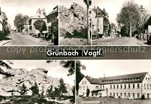 Gruenbach Vogtland Falkensteiner Strasse Erholungsheim Wendelstein  Kat. Gruenbach Vogtland