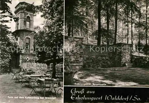 Walddorf Sachsen Turm auf dem Kottmarberg Berggaststaette Spreequelle Kat. Eibau