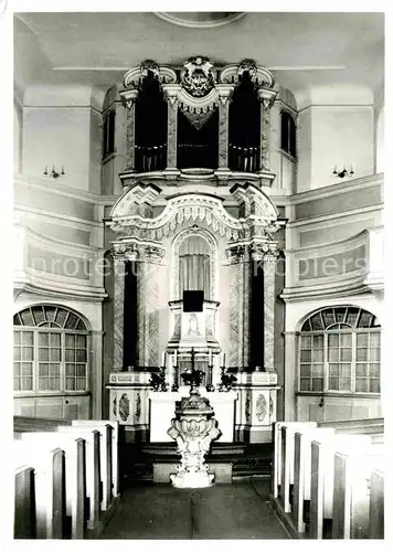 Schmiedeberg  Dippoldiswalde Kirche zur Heiligen Dreifaltigkeit Altar Handabzug