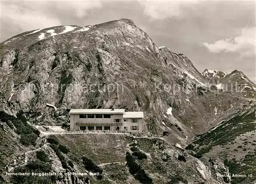 Schoenau Koenigssee Jennerbahn Berggaststaette mit Hohem Brett Berchtesgadener Alpen Kat. Schoenau a.Koenigssee