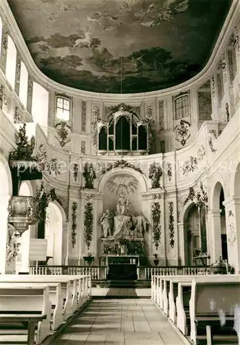 Wermsdorf Schlosskapelle Hubertusburg jetzt katholische Kirche Innenansicht Fresken Kat. Wermsdorf