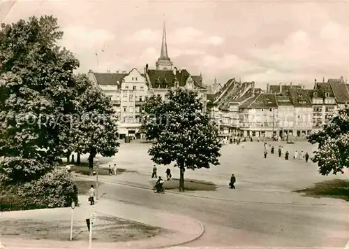 Erfurt Blick vom Petersberg zum Domplatz Kat. Erfurt