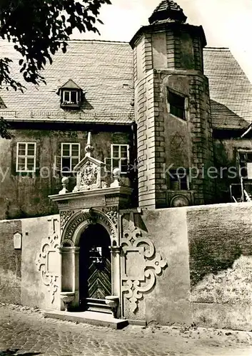 Meissen Elbe Sachsen Jahnaischer Hof mit Sitznischenportal 17. Jhdt. Kat. Meissen