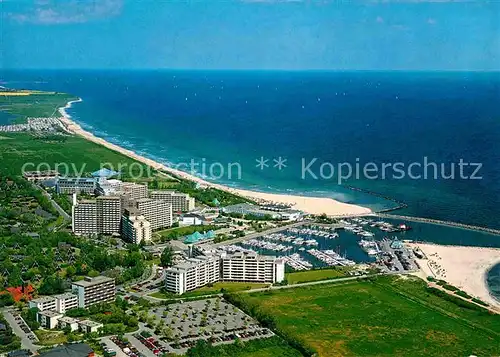 Damp Ostseebad Freizeit und Ferienresort Hotels Hafen Fliegeraufnahme