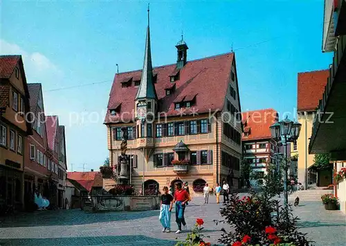 Bietigheim Bissingen Rathaus erbaut 1507 Brunnen Altstadt Kat. Bietigheim Bissingen