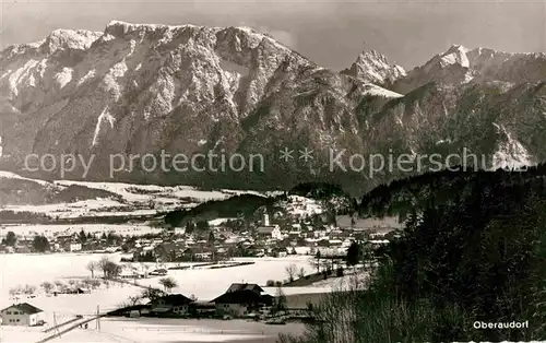 Oberaudorf mit Kaisergebirge Kat. Oberaudorf