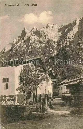 Mittenwald Bayern Am Gries Kat. Mittenwald