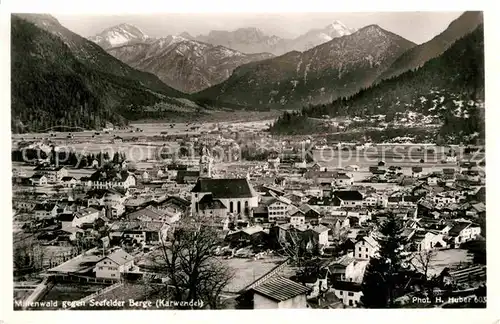 Mittenwald Bayern Seefelder Berge Kat. Mittenwald