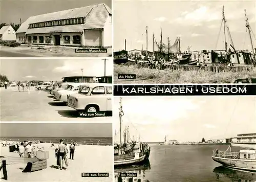 Karlshagen Konsum Warenhaus Strandweg Strand Hafenpartien Kat. Karlshagen Usedom