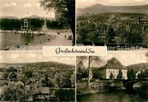 Grossschoenau Sachsen Waldstrandbad Hutbergblick Heimat und Damast Museum Kat. Grossschoenau Sachsen